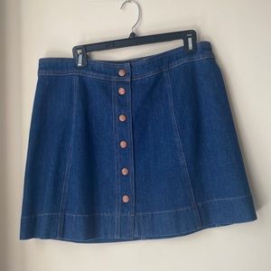 Madewell Dark Wash Denim Skirt (14)
